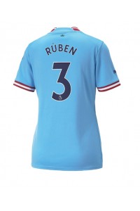 Manchester City Ruben Dias #3 Fotballdrakt Hjemme Klær Dame 2022-23 Korte ermer